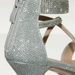 Forever Link New Excited104K Girls Glitter Rhinestone Dress Sandal - Kid Bling Wedding Event Shoe
