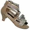 Forever Link New Excited104K Girls Glitter Rhinestone Dress Sandal - Kid Bling Wedding Event Shoe
