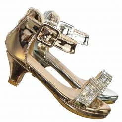 Forever Link New Excited105K Girls Children Heel Princess Dress Sandal Sparkly Rhinestone Glitter