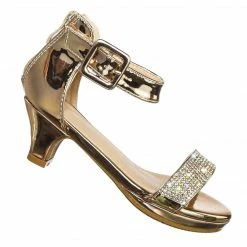 Forever Link New Excited105K Girls Children Heel Princess Dress Sandal Sparkly Rhinestone Glitter
