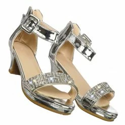 Forever Link New Excited105K Girls Children Heel Princess Dress Sandal Sparkly Rhinestone Glitter