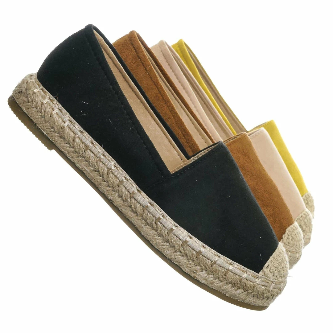 Forever Link Expo17K Childrens Espadrille Flatform Sneakers - Girls Slip On Braided Shoes New