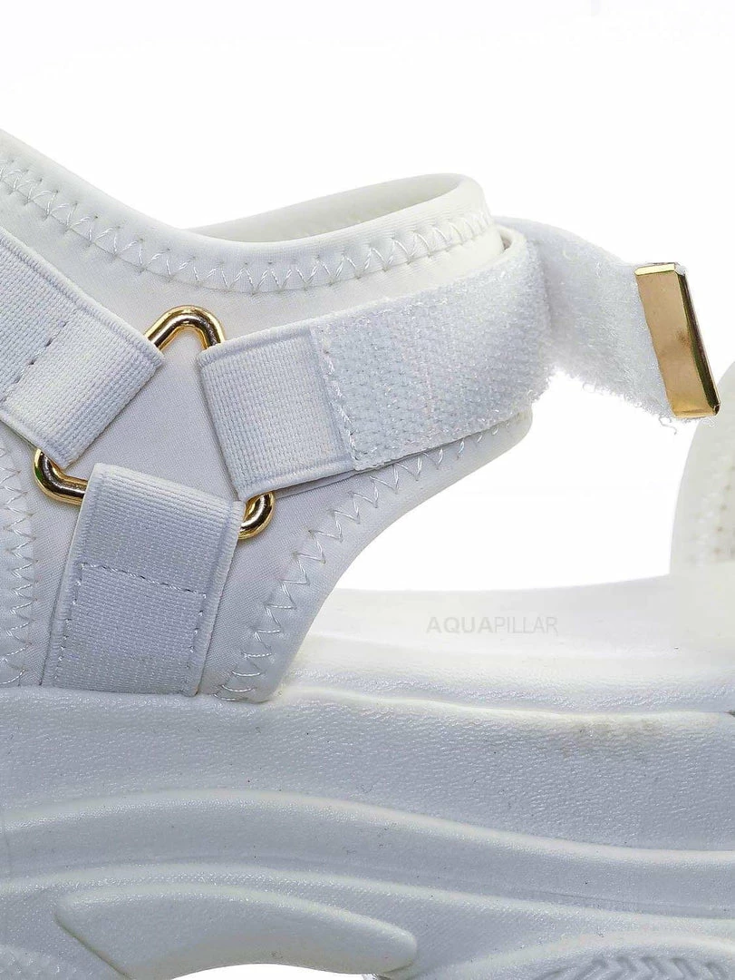 Forever Link New Fancy1 Athleisure Chunky Platform Sporty Sandal - Elastic Hook & Loop Strap