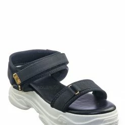 Forever Link New Fancy1 Athleisure Chunky Platform Sporty Sandal - Elastic Hook & Loop Strap