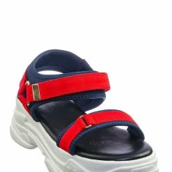 Forever Link New Fancy1 Athleisure Chunky Platform Sporty Sandal - Elastic Hook & Loop Strap