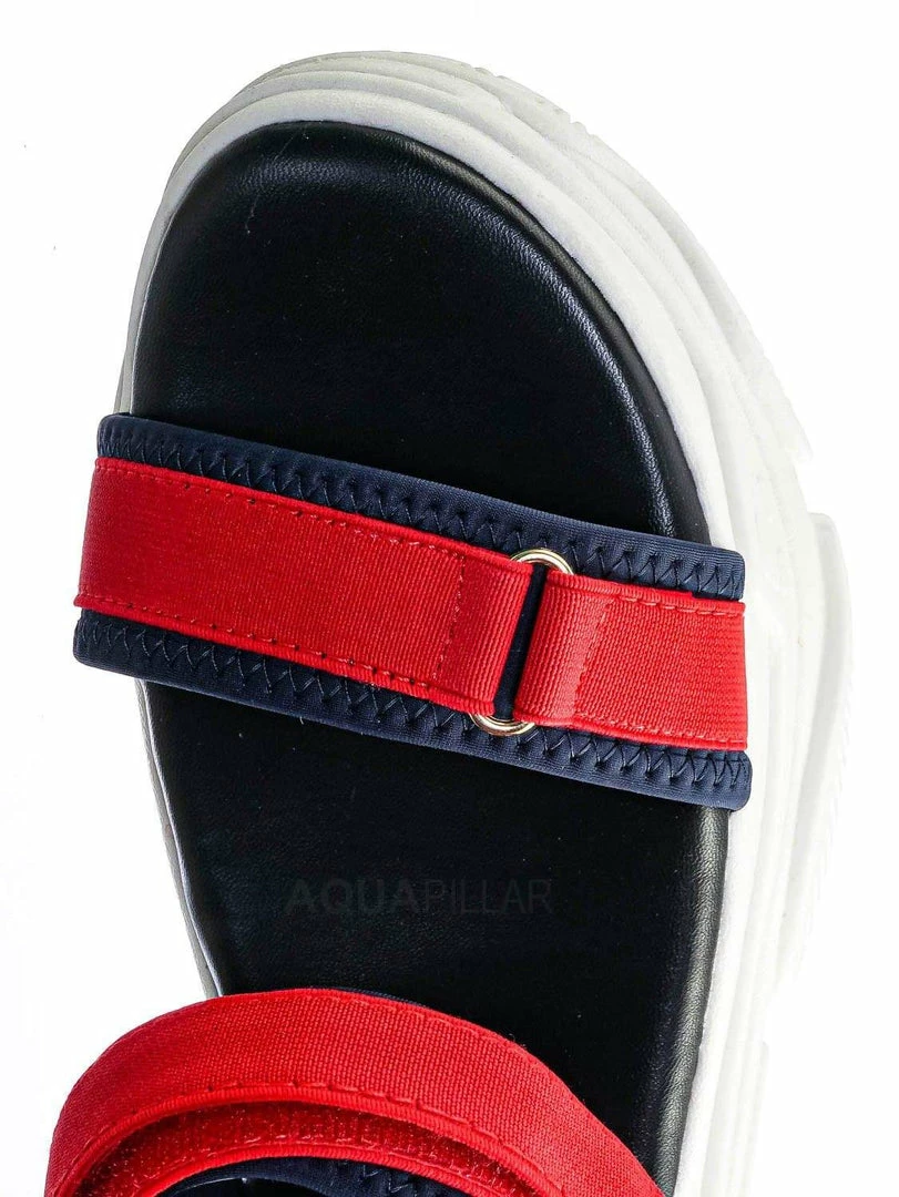 Forever Link New Fancy1 Athleisure Chunky Platform Sporty Sandal - Elastic Hook & Loop Strap