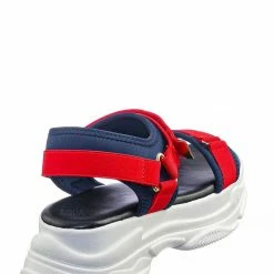 Forever Link New Fancy1 Athleisure Chunky Platform Sporty Sandal - Elastic Hook & Loop Strap