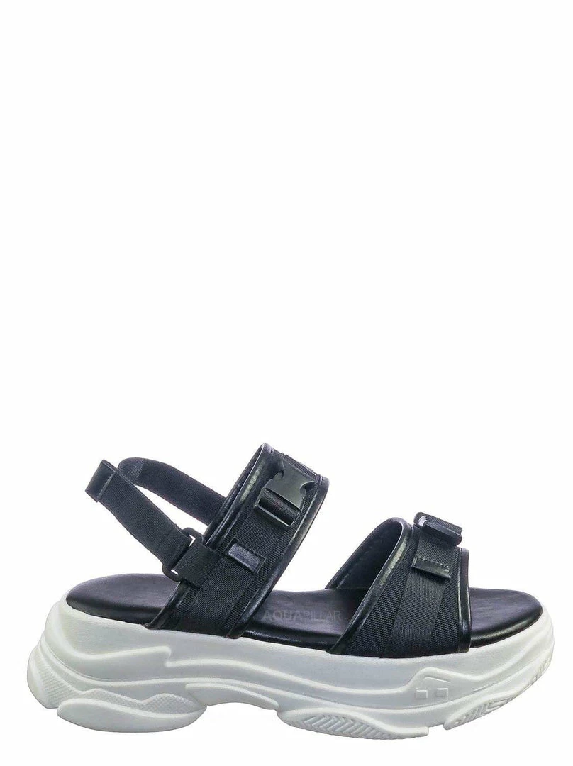 Forever Link Fancy3 Athleisure Chunky Platform Sporty Sandal - Elastic Hook & Loop Slingbacks New