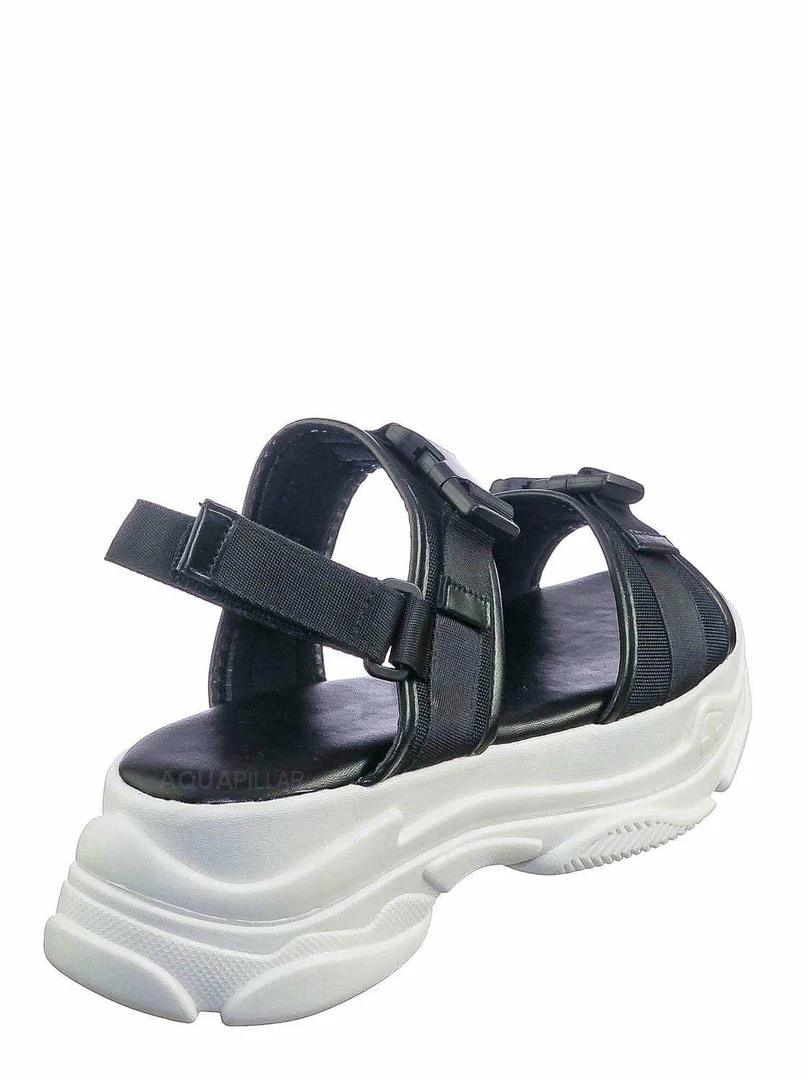 Forever Link Fancy3 Athleisure Chunky Platform Sporty Sandal - Elastic Hook & Loop Slingbacks New