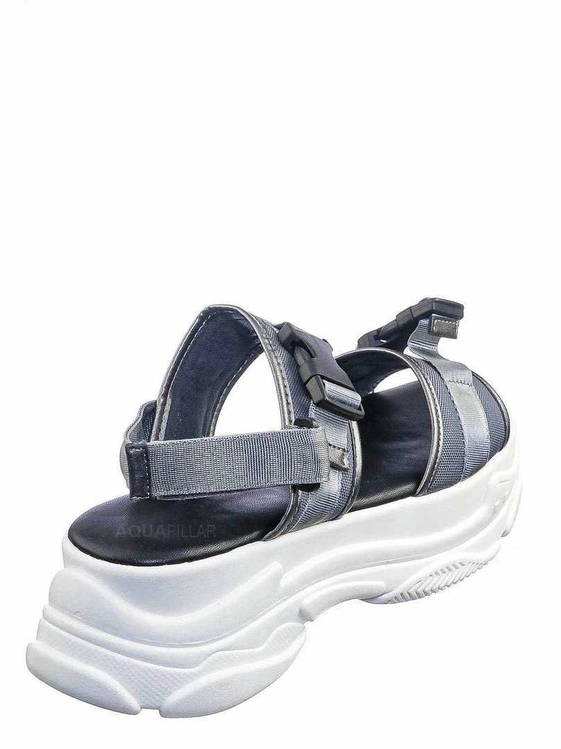 Forever Link Fancy3 Athleisure Chunky Platform Sporty Sandal - Elastic Hook & Loop Slingbacks New