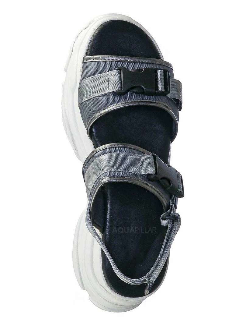 Forever Link Fancy3 Athleisure Chunky Platform Sporty Sandal - Elastic Hook & Loop Slingbacks New