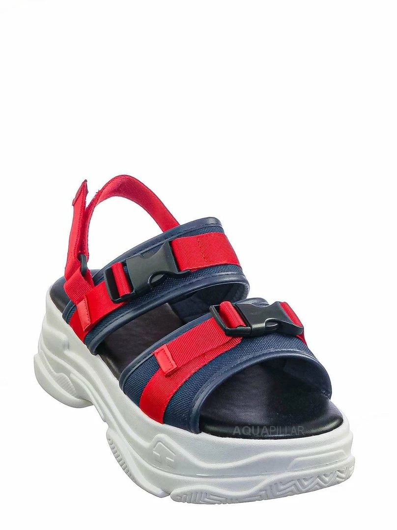 Forever Link Fancy3 Athleisure Chunky Platform Sporty Sandal - Elastic Hook & Loop Slingbacks New