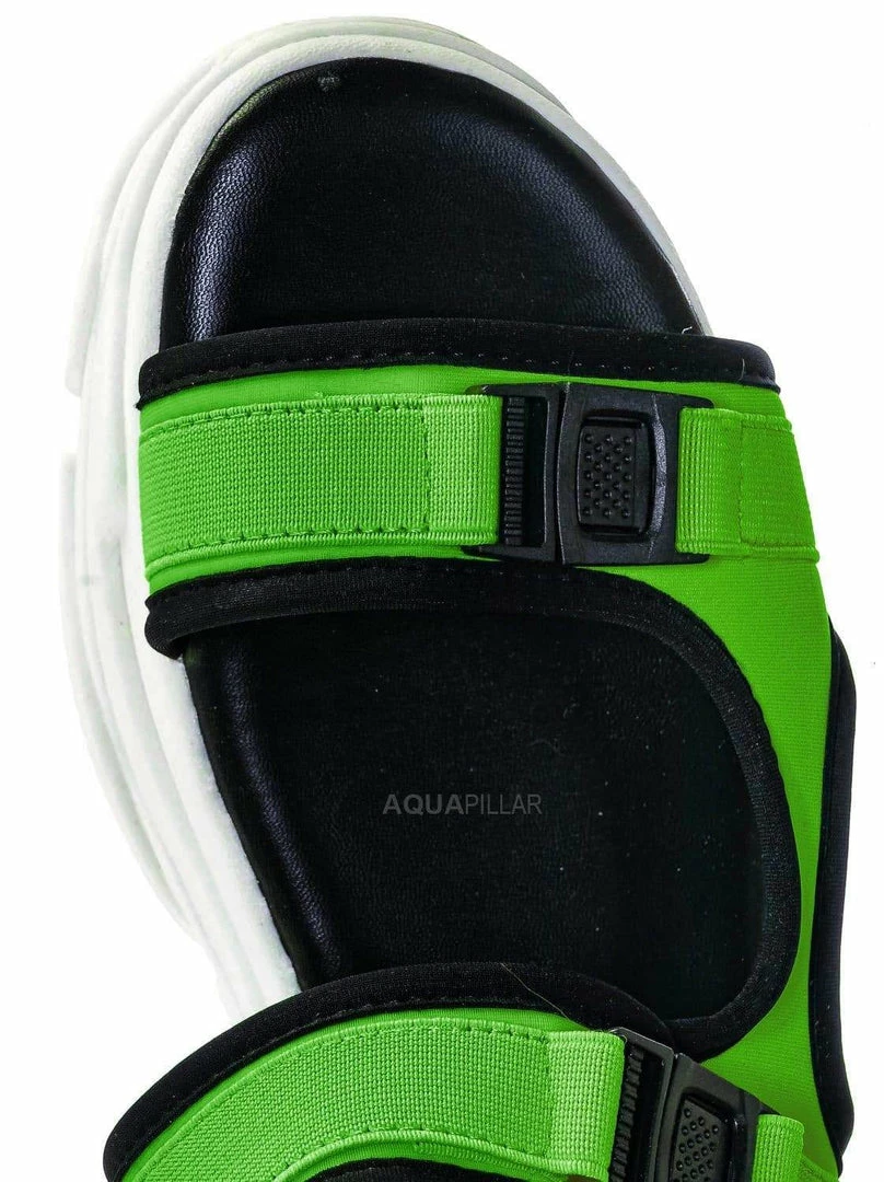 Forever Link Fancy8 Sporty Athleisure Chunky Platform Sandal - Hook & Loop Elastic Strap