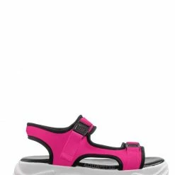 Forever Link Fancy8 Sporty Athleisure Chunky Platform Sandal - Hook & Loop Elastic Strap