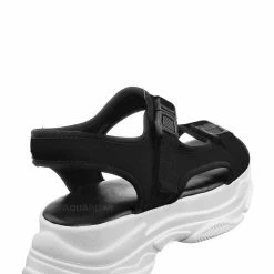 Forever Link Fancy8 Sporty Athleisure Chunky Platform Sandal - Hook & Loop Elastic Strap