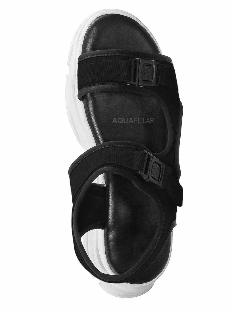 Forever Link Fancy8 Sporty Athleisure Chunky Platform Sandal - Hook & Loop Elastic Strap