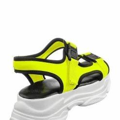 Forever Link Fancy8 Sporty Athleisure Chunky Platform Sandal - Hook & Loop Elastic Strap