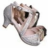 Forever Link Fantastic Children Girl Bling High Block Heel Dress Sandal, Rhinestone Glitter New