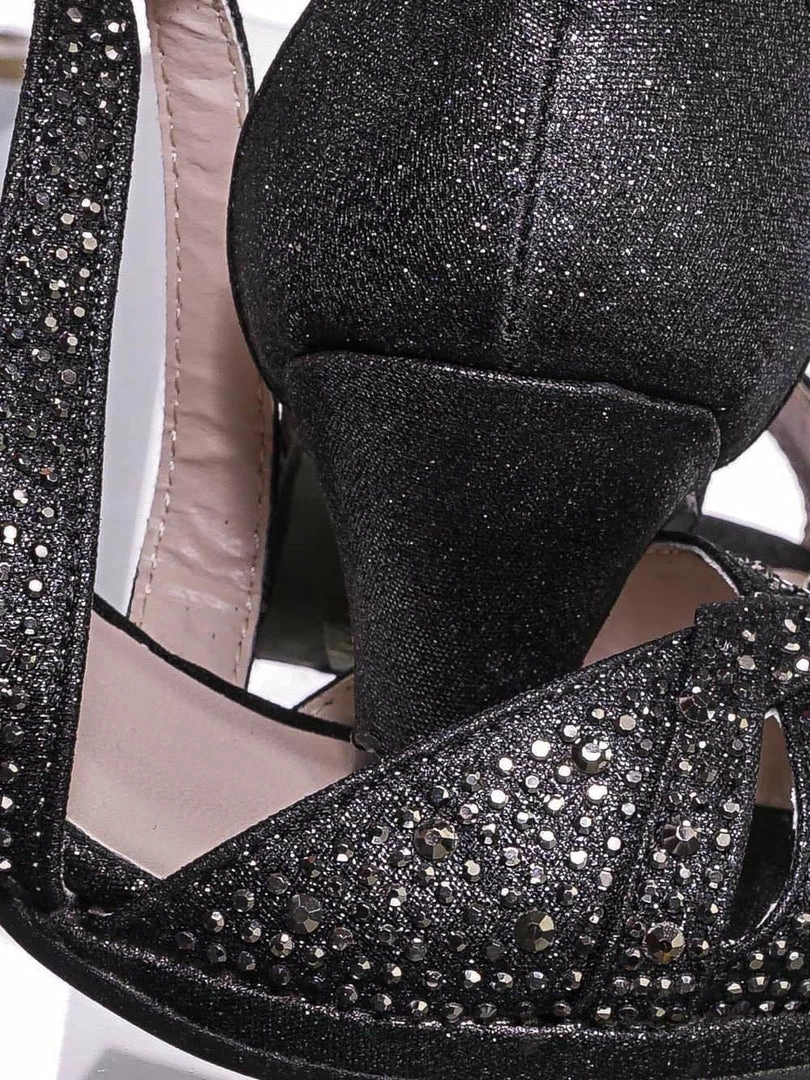 Forever Link Fantastic Children Girl Bling High Block Heel Dress Sandal, Rhinestone Glitter New