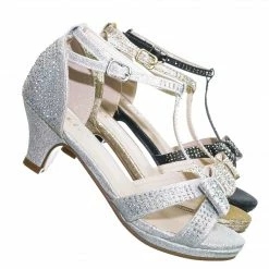 Forever Link New Fantastic55K Children Rhinestone Crystal Sandal - Girl Kid Shiny High Heel