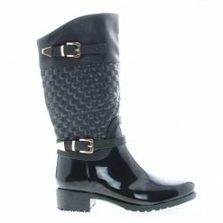 Forever Link Fatima27K By Link, Children Girls Mid Calf Quilted Buckled Shaft Rain Boots