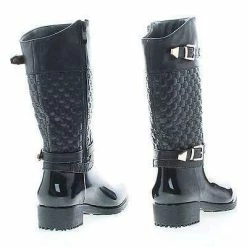 Forever Link Fatima27K By Link, Children Girls Mid Calf Quilted Buckled Shaft Rain Boots