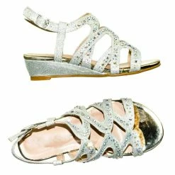 Forever Link New Finder11K Children Girls Glitter Rhinestone Open Toe Party Wedding Dress Sandal