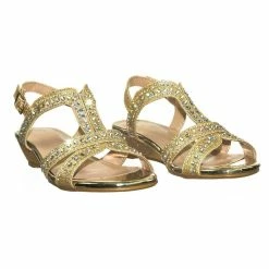 Forever Link Finder12K Children Girls Glitter Rhinestone Open Toe Party Wedding Dress Sandal
