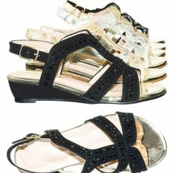 Forever Link Finder12K Children Girls Glitter Rhinestone Open Toe Party Wedding Dress Sandal