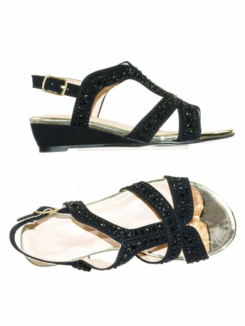 Forever Link Finder12K Children Girls Glitter Rhinestone Open Toe Party Wedding Dress Sandal