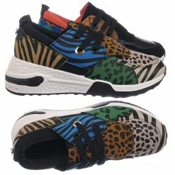 Forever Link Flamingo01K Kids Unisex Animal Print Trainer - Children Color Chunky Sneaker New