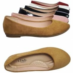Forever Link Flexible Girl Children Comfy Foam Pad Ballet Ballerina Round Toe Flat New