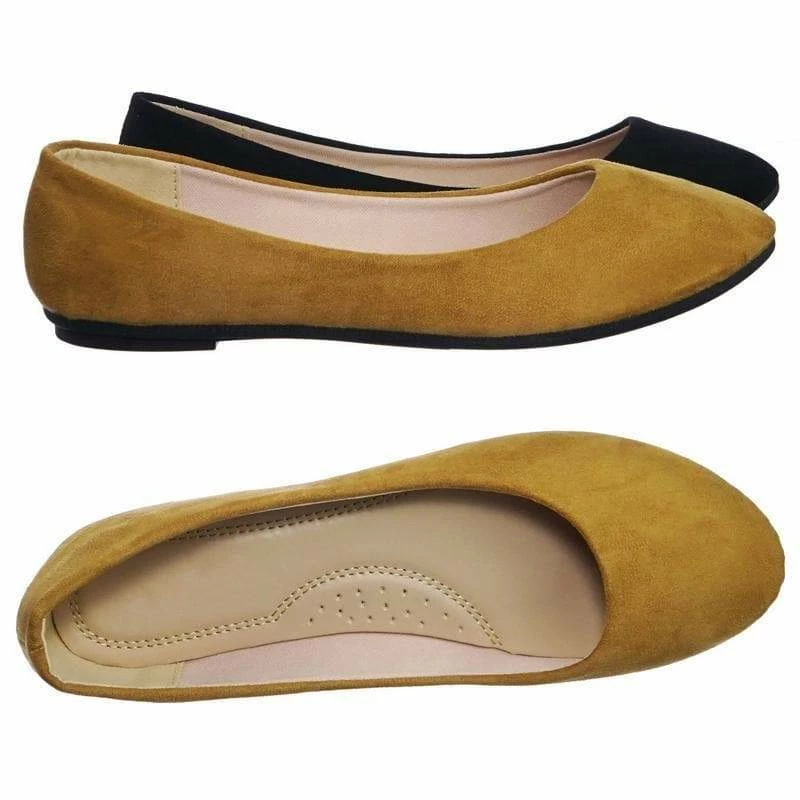 Forever Link Flexible23 Classic Comfy Foam Pad Round Toe Ballet Ballerina Round Toe Flats New