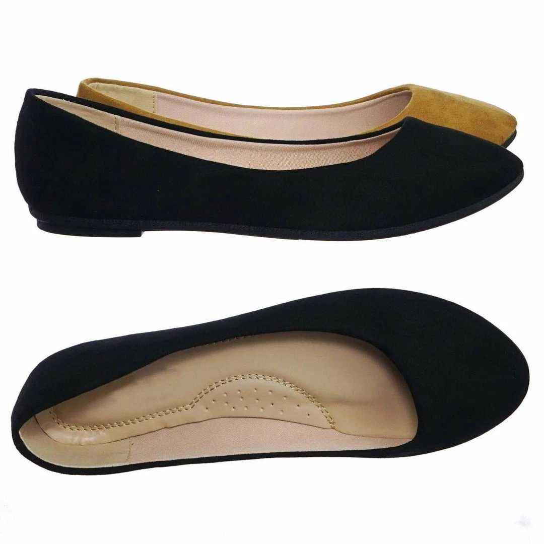 Forever Link Flexible23 Classic Comfy Foam Pad Round Toe Ballet Ballerina Round Toe Flats New