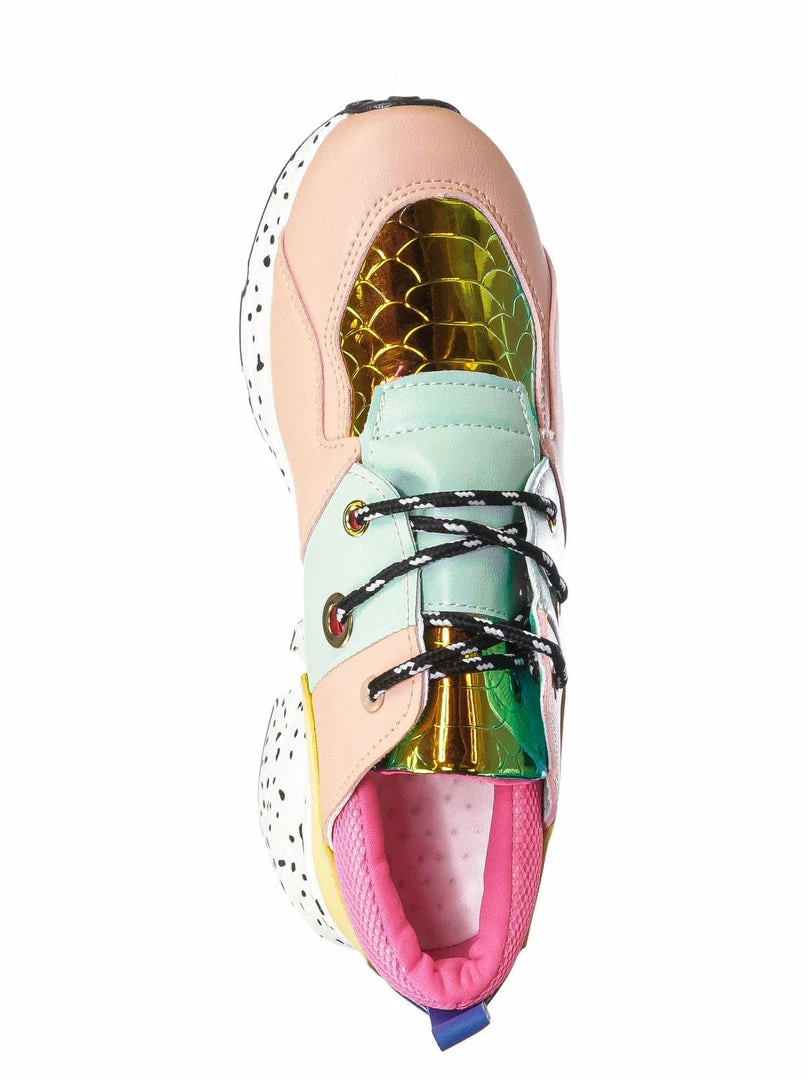 Forever Link Galaxy01 Chunky Daddy Platform Sneaker - Women Jogger Color Block Retro Shoe