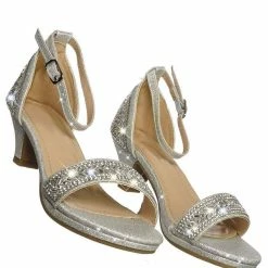 Forever Link New Gipsy5K Girls Children Heel Princess Dress Sandals W Sparkly Rhinestone Glitter