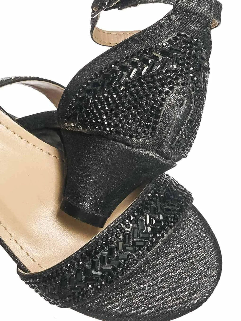 Forever Link New Gipsy5K Girls Children Heel Princess Dress Sandals W Sparkly Rhinestone Glitter