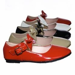 Forever Link New Gloria64K Children Girls Mary Jane Round Toe Ballet Bellarina Flat W Bow