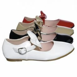 Forever Link New Gloria64K Children Girls Mary Jane Round Toe Ballet Bellarina Flat W Bow