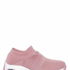 Forever Link New Impact15 Slip On Sock Sneaker - Retro Knitted Cushioned Stretch Knit Snockers