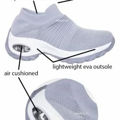 Forever Link New Impact15 Slip On Sock Sneaker - Retro Knitted Cushioned Stretch Knit Snockers