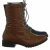 Forever Link Jalen88 Lace Up Fashion Military Combat Boots W Block Heel And Lug Sole New