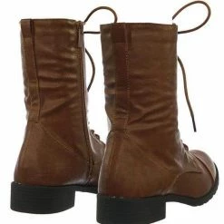 Forever Link Jalen88 Lace Up Fashion Military Combat Boots W Block Heel And Lug Sole New