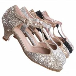 Forever Link Jemma12K Children Girls Glitter Rhinestone Pumps - Kids Party Sparkling Shoes New