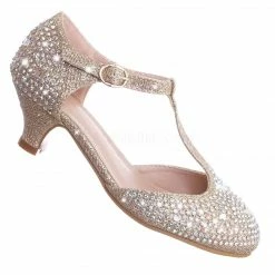 Forever Link Jemma12K Children Girls Glitter Rhinestone Pumps - Kids Party Sparkling Shoes New