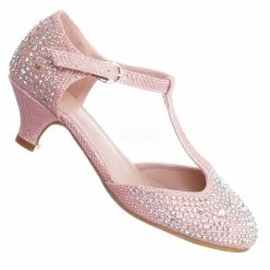 Forever Link Jemma12K Children Girls Glitter Rhinestone Pumps - Kids Party Sparkling Shoes New