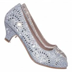 Forever Link Jemma31K Children Girl Rhinestone Crystal Glitter Pump For Wedding & Parties