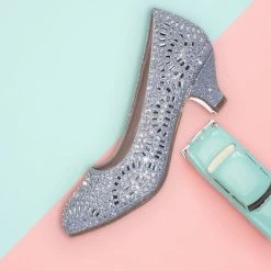 Forever Link Jemma31K Children Girl Rhinestone Crystal Glitter Pump For Wedding & Parties