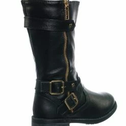 Forever Link Justina52K Children's Engineer Harness Boots - Kids Girls Steampunk Riding Shoe