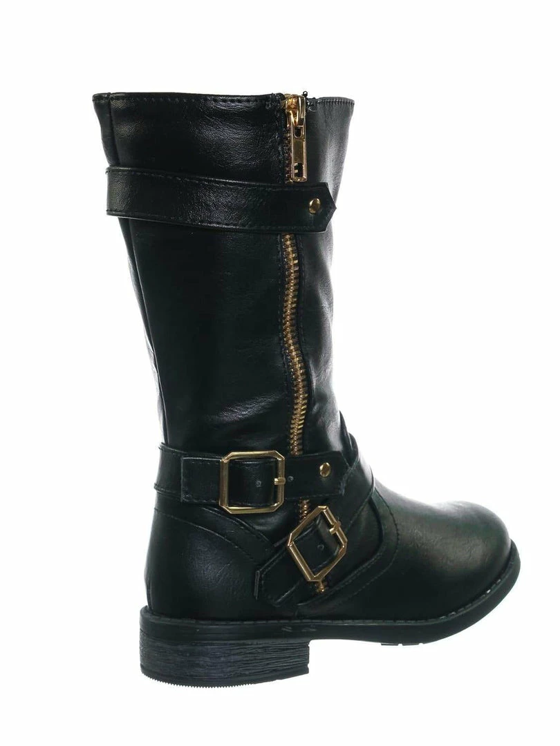 Forever Link Justina52K Children's Engineer Harness Boots - Kids Girls Steampunk Riding Shoe
